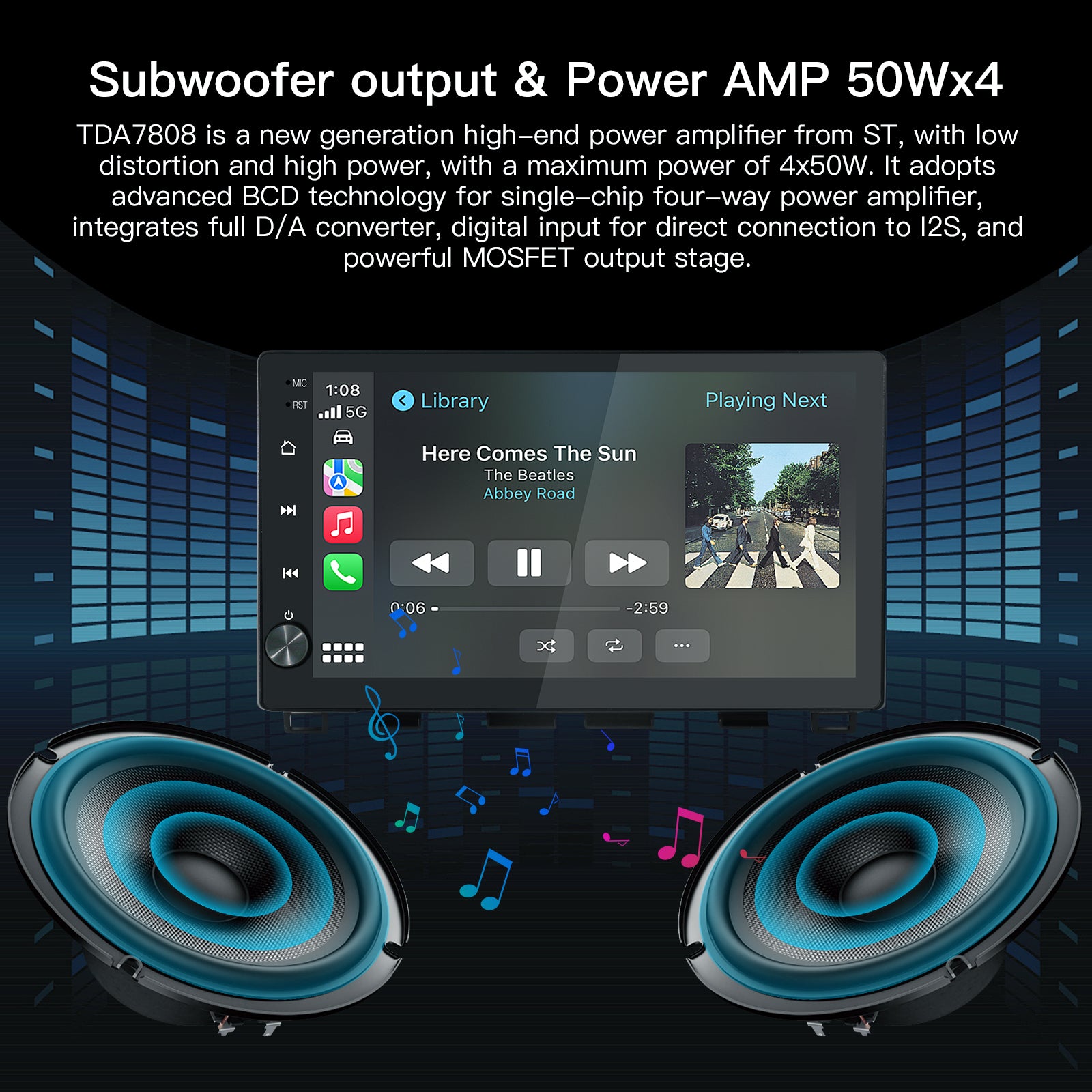 Carultra 10.2‘’ Android 13 Car Stereo for Toyota Tundra 2014-2021 Wireless CarPlay & Android Auto Car Radio Upgrade