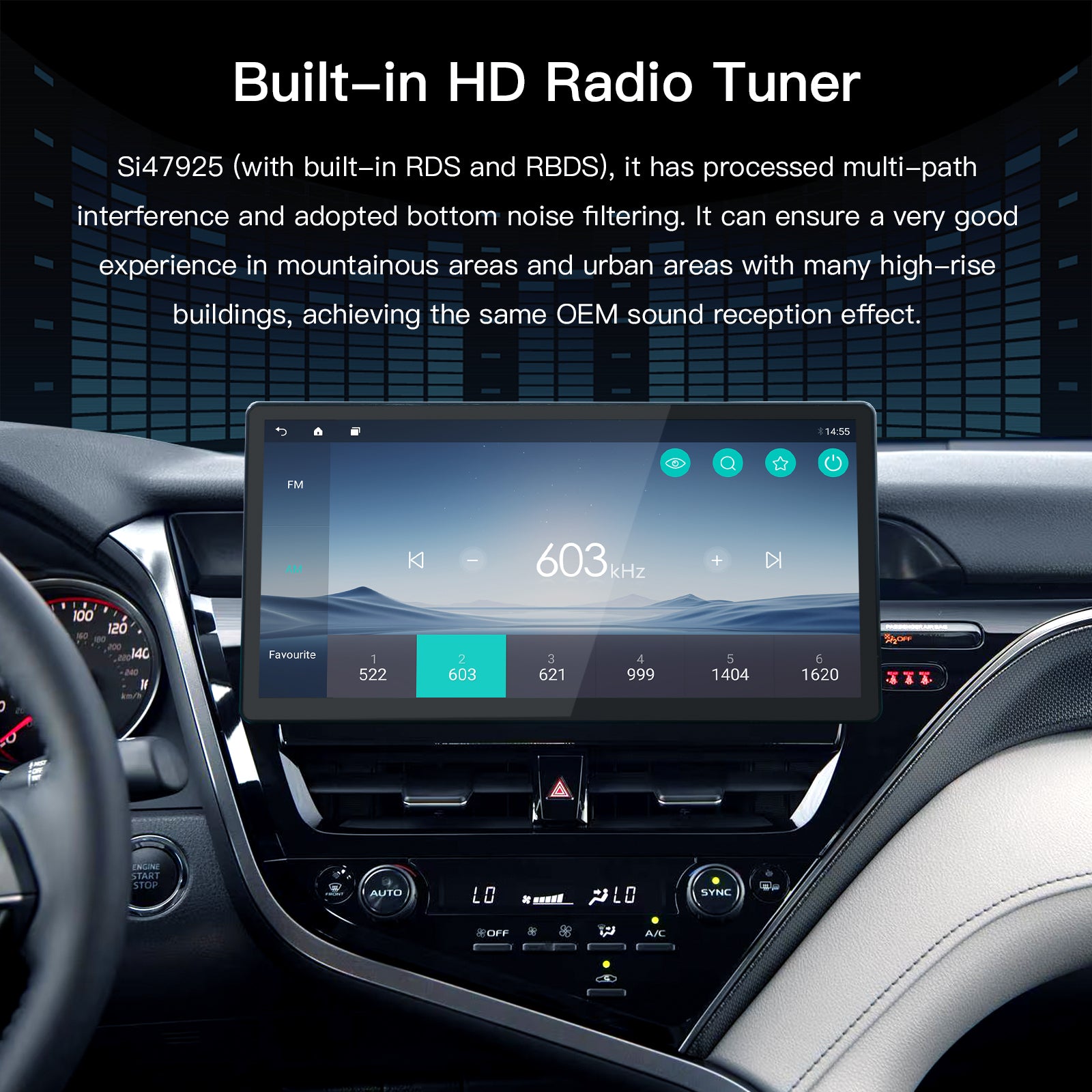 Carultra 13.2" Android 13 Car Stereo for Toyota Camry 2021–2024 Wireless CarPlay & Android Auto Car Radio Upgrade