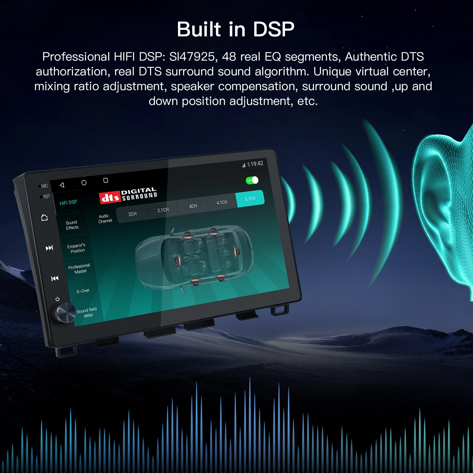 Carultra 10.2‘’ Android 13 Car Stereo for Toyota Tundra 2014-2021 Wireless CarPlay & Android Auto Car Radio Upgrade