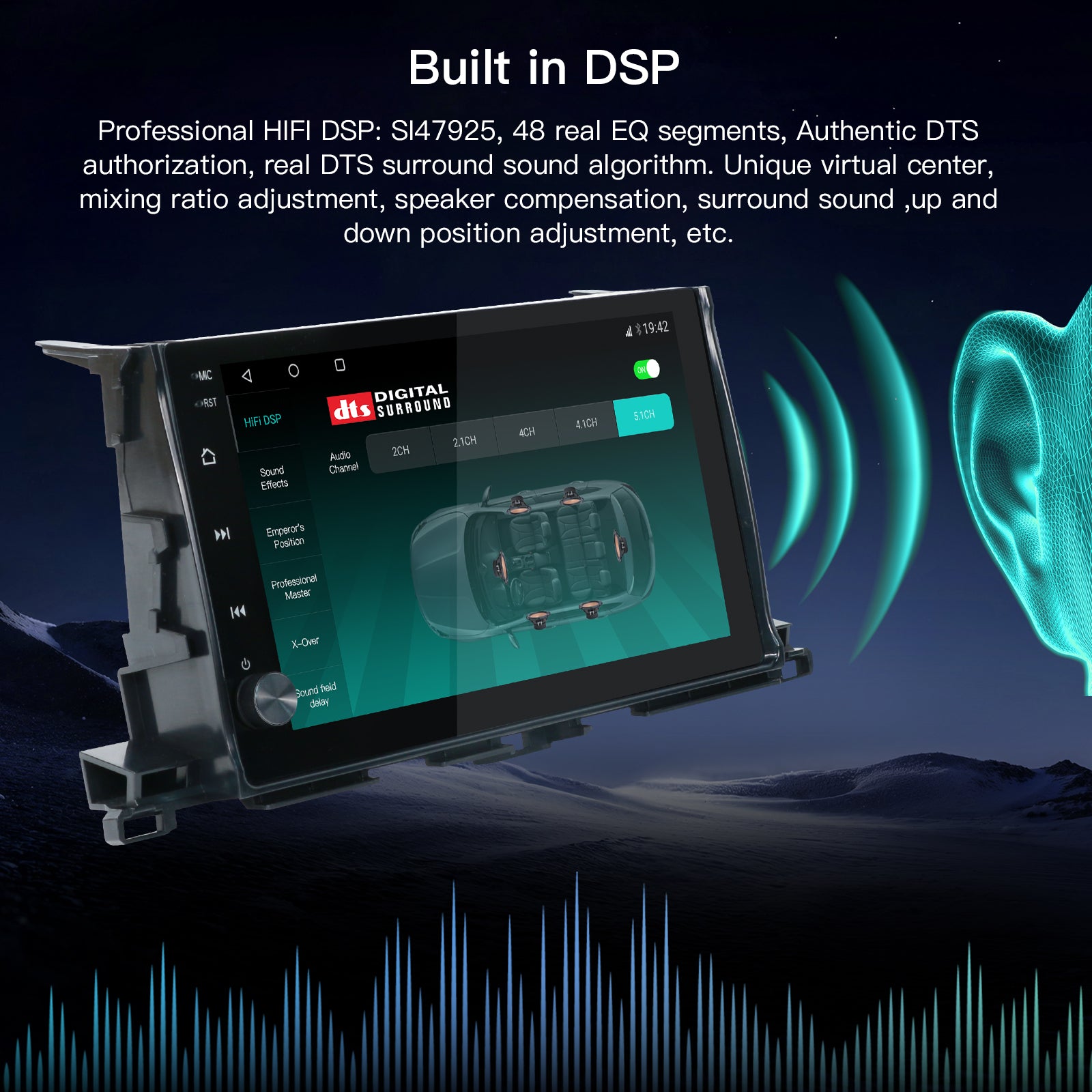 Carultra10.2" Android 13 Car Stereo for Toyota Highlander 2014-2019 Wireless CarPlay & Android Auto Car Radio Upgrade