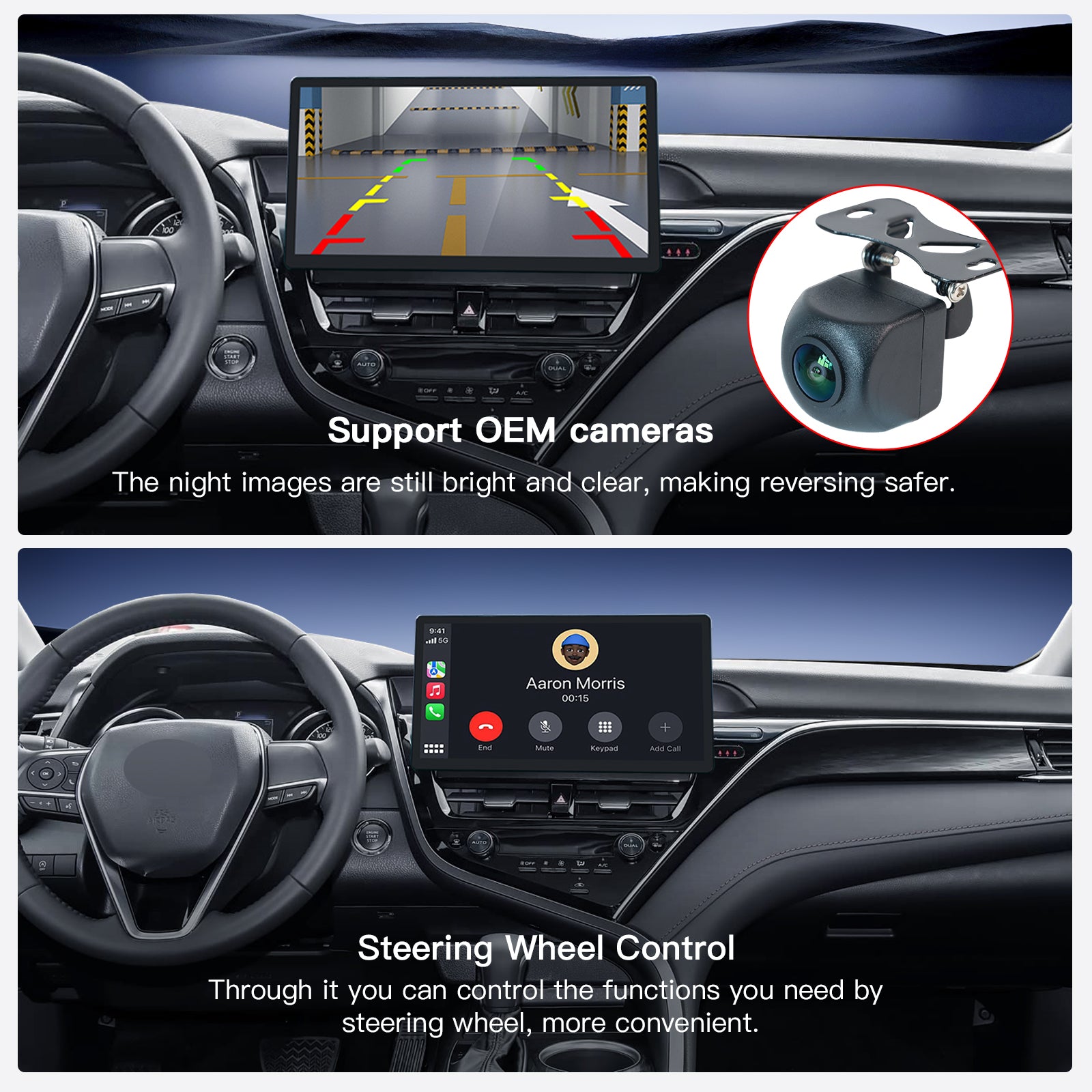 Carultra 13.2" Android 13 Car Stereo for Toyota Camry 2021–2024 Wireless CarPlay & Android Auto Car Radio Upgrade