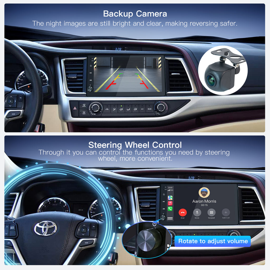 Carultra10.2" Android 13 Car Stereo for Toyota Highlander 2014-2019 Wireless CarPlay & Android Auto Car Radio Upgrade