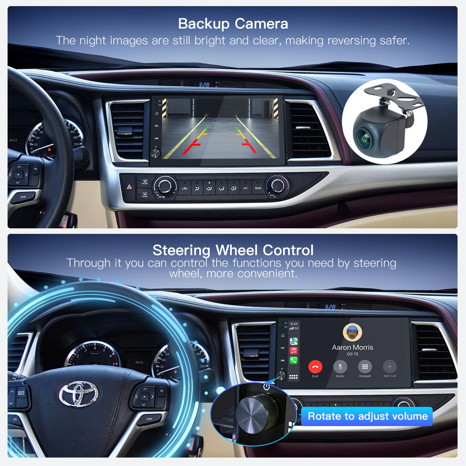 Carultra10.2" Android 13 Car Stereo for Toyota Highlander 2014-2019 Wireless CarPlay & Android Auto Car Radio Upgrade