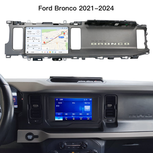Carultra 12" Android 13 Car Screen Upgrade for Ford Bronco 2021–2024 Retain SYNC3 Wireless CarPlay & Android Auto