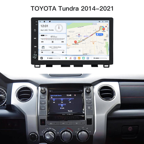 Carultra 10.2‘’ Android 13 Car Stereo for Toyota Tundra 2014-2021 Wireless CarPlay & Android Auto Car Radio Upgrade