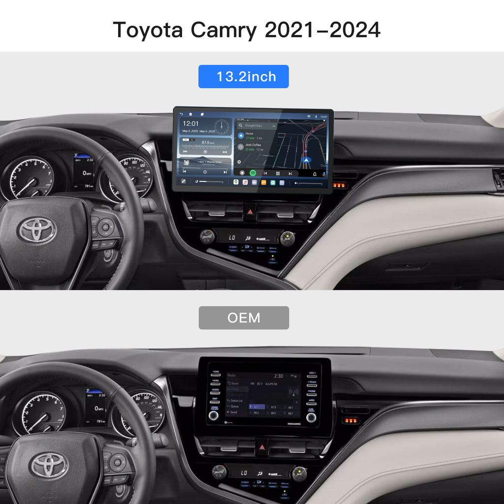 Carultra 13.2" Android 13 Car Stereo for Toyota Camry 2021–2024 Wireless CarPlay & Android Auto Car Radio Upgrade