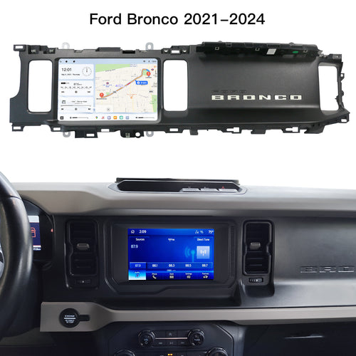 Carultra 12" Android 13 Car Screen Upgrade for Ford Bronco 2021–2024 Retain SYNC3 Wireless CarPlay & Android Auto