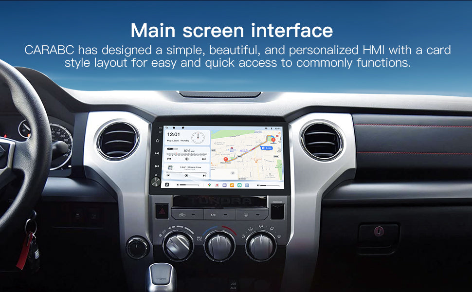 Carultra 10.2‘’ Android 13 Car Stereo for Toyota Tundra 2014-2021 Wireless CarPlay & Android Auto Car Radio Upgrade