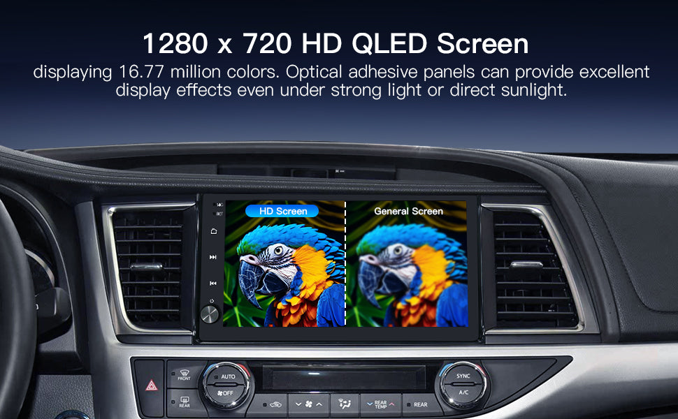 Carultra10.2" Android 13 Car Stereo for Toyota Highlander 2014-2019 Wireless CarPlay & Android Auto Car Radio Upgrade