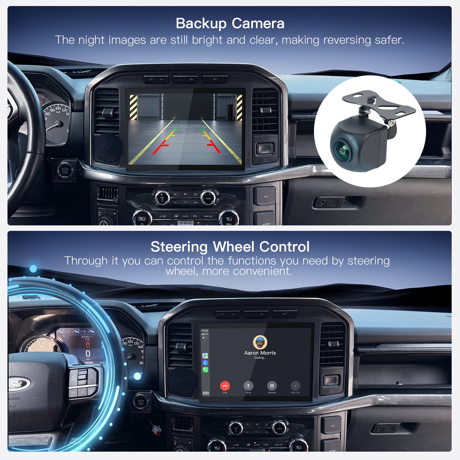 Carultra 12" Android 13 Car Stereo for Ford F150 2021 - 2023 Wireless CarPlay & Android Auto | Head Unit Upgrade