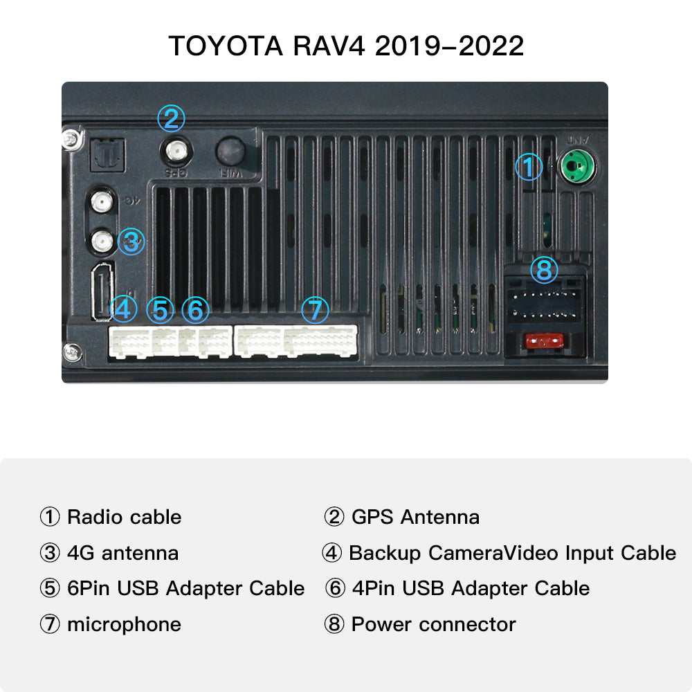 Carultra 13.2" Android 13 Car Stereo for Toyota RAV4 2019–2022 Wireless CarPlay & Android Auto Car Radio Upgrade