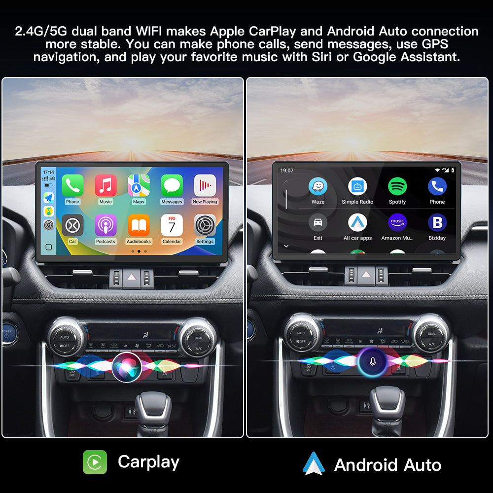Carultra 13.2" Android 13 Car Stereo for Toyota RAV4 2019–2022 Wireless CarPlay & Android Auto Car Radio Upgrade