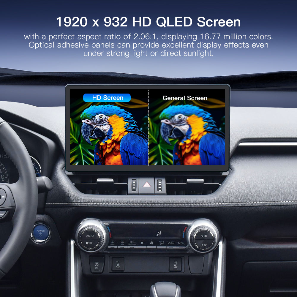 Carultra 13.2" Android 13 Car Stereo for Toyota RAV4 2019–2022 Wireless CarPlay & Android Auto Car Radio Upgrade
