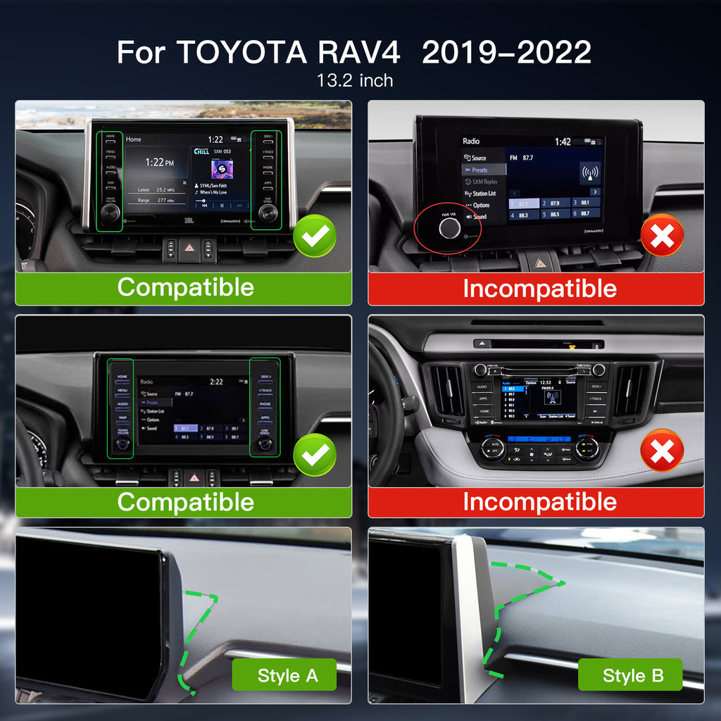 Carultra 13.2" Android 13 Car Stereo for Toyota RAV4 2019–2022 Wireless CarPlay & Android Auto Car Radio Upgrade