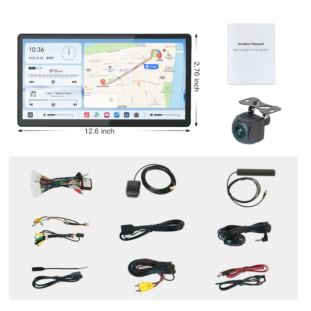 Carultra 13.2" Android 13 Car Stereo for Toyota RAV4 2019–2022 Wireless CarPlay & Android Auto Car Radio Upgrade