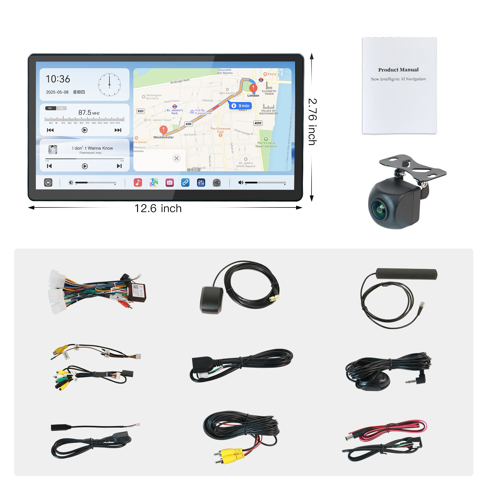 Carultra 13.2" Android 13 Car Stereo for Toyota RAV4 2019–2022 Wireless CarPlay & Android Auto Car Radio Upgrade