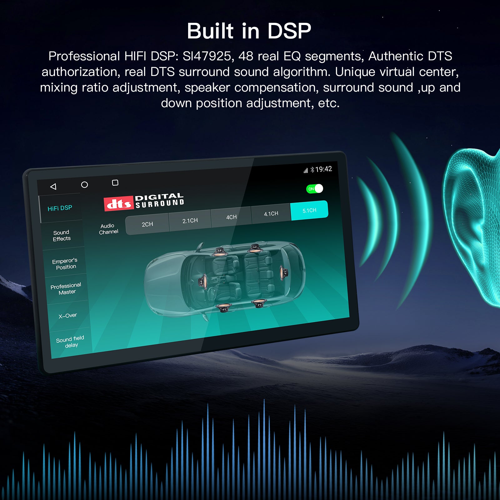 Carultra 13.2" Android 13 Car Stereo for Toyota RAV4 2019–2022 Wireless CarPlay & Android Auto Car Radio Upgrade