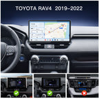 Carultra 13.2" Android 13 Car Stereo for Toyota RAV4 2019–2022 Wireless CarPlay & Android Auto Car Radio Upgrade